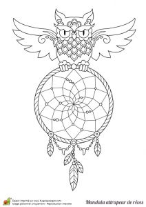 Coloriage attrape Reve A Imprimer Coloriage D’un Mandala attrape Rêve Hibou Hugolescargot