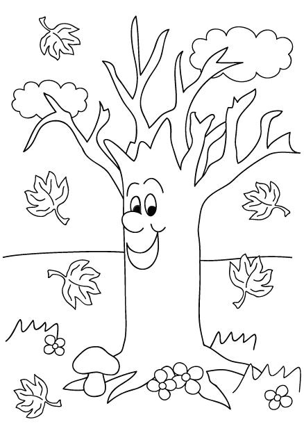 Coloriage Automne A Imprimer Gratuit Coloriage Automne   Imprimer Coloriage Arbre Et Feuilles