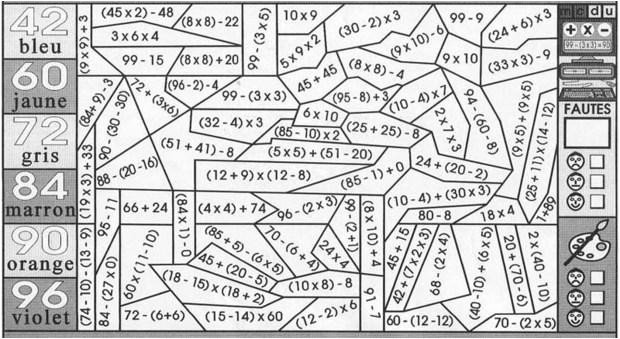 Coloriage Avec Calcul à Imprimer Coloriages Calcul Mental Fr Hellokids