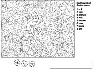 Coloriage Avec Numero A Imprimer Dessin A Numero A Colorier A Imprimer