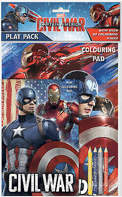 Coloriage Avengers Captain America Captain America Bürgerkrieg Play Pack Ausmalen Pads Stifte