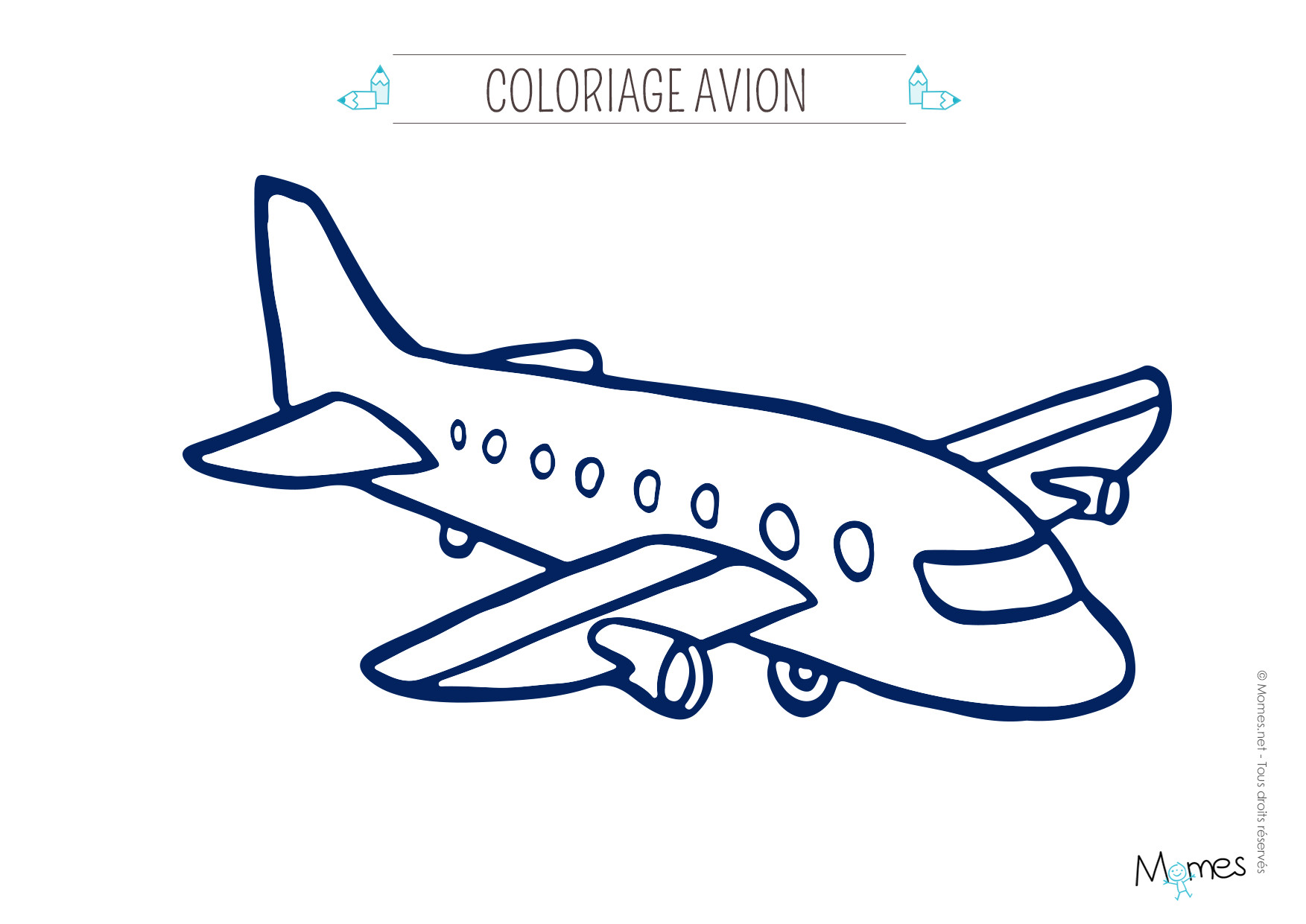 Coloriage Avion A Imprimer Coloriage Avion Momes