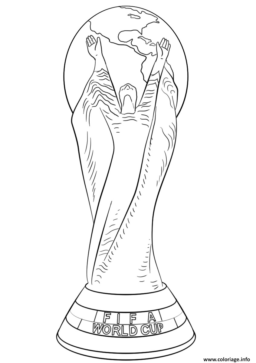 Coloriage Ballon De Foot Coupe Du Monde Coloriage Fifa World Cup Football Trophee Coupe Du Monde