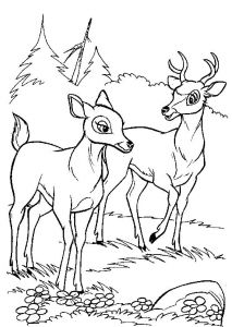 Coloriage Bambi Gratuit à Imprimer Coloriage Renno Et La Mère De Bambi Dessin Gratuit à Imprimer