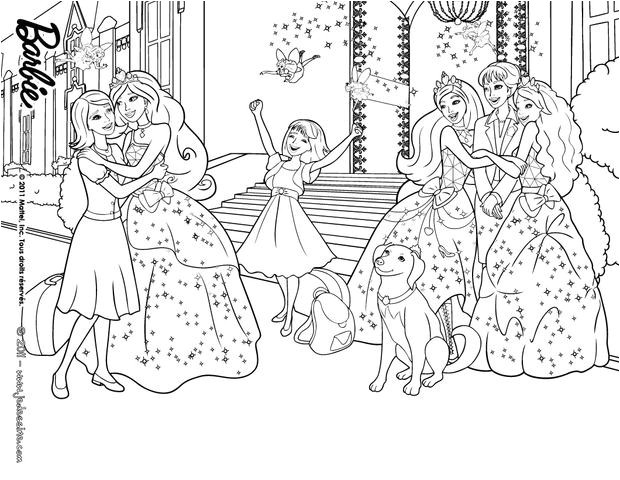 Coloriage Barbie Princesse Et La Popstar Coloriage Barbie Princesse Barbie En Pagnie De son Caniche