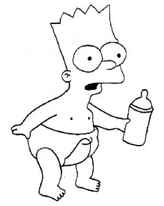 Coloriage Bart Simpson A Imprimer Coloriage A Imprimer Bart Simpson En Couche Culotte