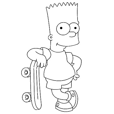 Coloriage Bart Simpson A Imprimer Dessin Bart Simpson A Colorier