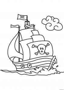 Coloriage Bateau De Pirate A Imprimer Coloriage Bateau De Pirates Facile Maternelle Jecolorie