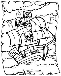 Coloriage Bateau De Pirate A Imprimer Pirates 3 Coloriage De Pirates Coloriages Pour Enfants