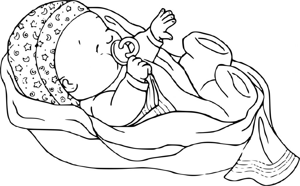 Coloriage Bébé Qui Dort Coloriage Bébé Qui Dort à Imprimer Sur