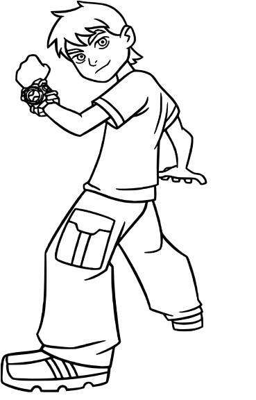Coloriage Benten à Imprimer Coloriage Ben 10 à Imprimer
