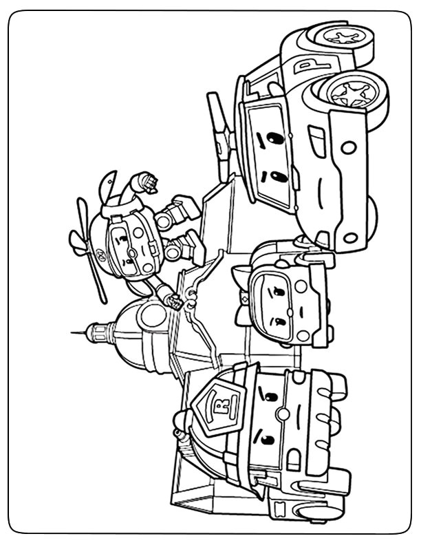 Coloriage Big Time Rush Imprimer Coloriages De Robocar Poli   Imprimer Coloriage   Imprimer