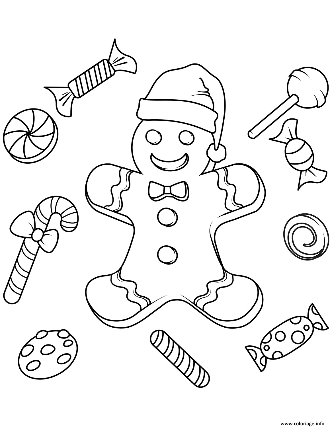 Coloriage Bonhomme Pain D Epice Coloriage Noel Bonhomme En Pain D Epice Jecolorie