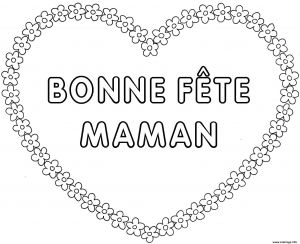 Coloriage Bonne Fete Maman Coeur Coloriage Coeur Maman Bonne Fete Dessin