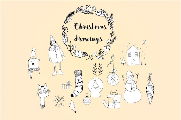 Coloriage Botte De Noel Dessin Chat Facile Tete