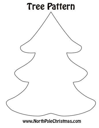 Coloriage Botte De Noel Gabarit Sapin Simple