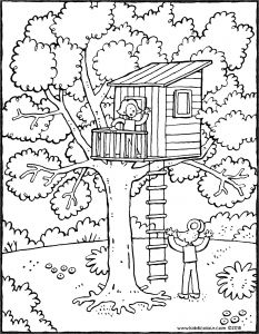 Coloriage Cabane De Jardin La Cabane Dans L Arbre D Emma Et Louis Kiddicoloriage