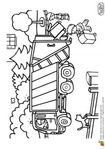 Coloriage Camion Avec Remorque Coloriage Magique Addition Coloriage Camion Poubelle