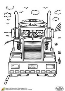 Coloriage Camion Avec Remorque Les 9 Meilleures Images De Coloriages Camions