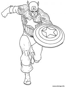 Coloriage Captain America A Imprimer Gratuit Coloriage Colorier Captain America 15 Dessin