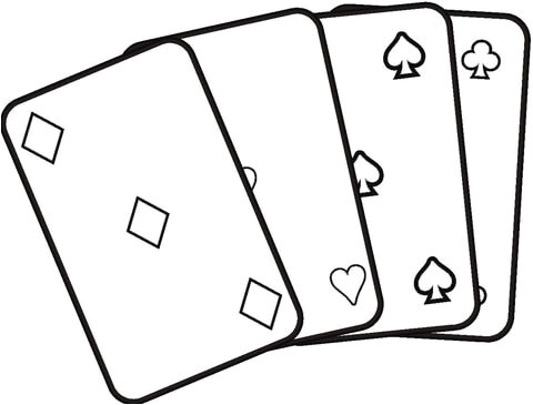 Coloriage Carte à Jouer Coloriage Jeu De Cartes