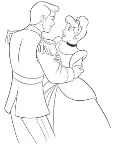 Coloriage Cendrillon Et son Prince Voici Un Super Coloriage De Cendrillon Lors Du Bal Un