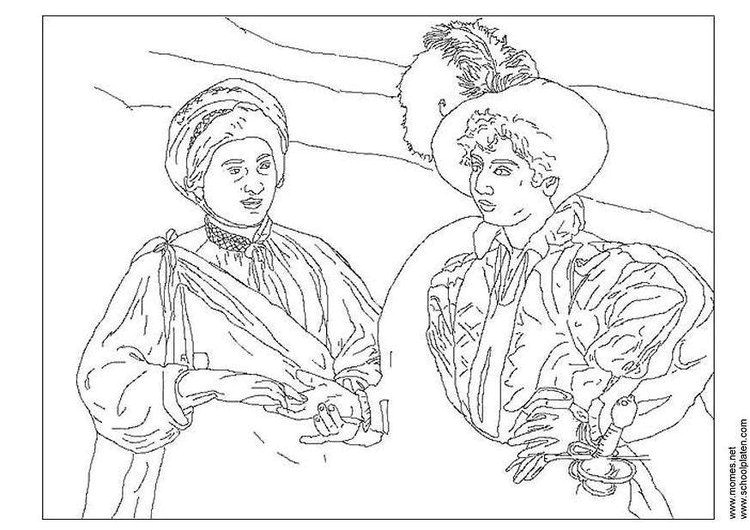Coloriage Chapeau De Paille Coloring Page Caravaggio Coloriage En 2019