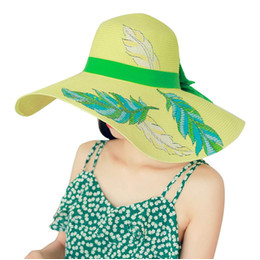 Coloriage Chapeau De Paille Dsstyles Mme Motif De Feuille Instru Peints   La Main Chapeaux Surdimensionnés Vacances De Parasol Chapeaux De Plage Chapeau De Paille
