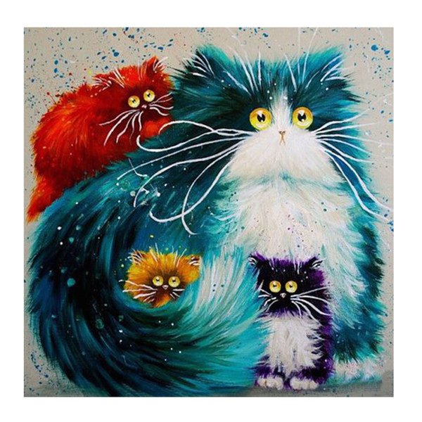 Coloriage Chat Dans Un Panier Acheter Peinture Par Nombre De Chats De Bande Dessinée Pour Adultes Débutants Bricolage Numérique Peinture  L Huile Sur toile Avec Cadre En Bois Sans