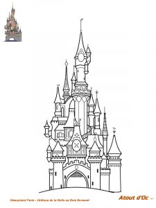 Coloriage Chateau Belle Au Bois Dormant A Imprimer Coloriages Disneyland Paris atout D Oc