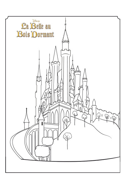 Coloriage Chateau Belle Au Bois Dormant A Imprimer Coloriages La Belle Au Bois Dormant Disney