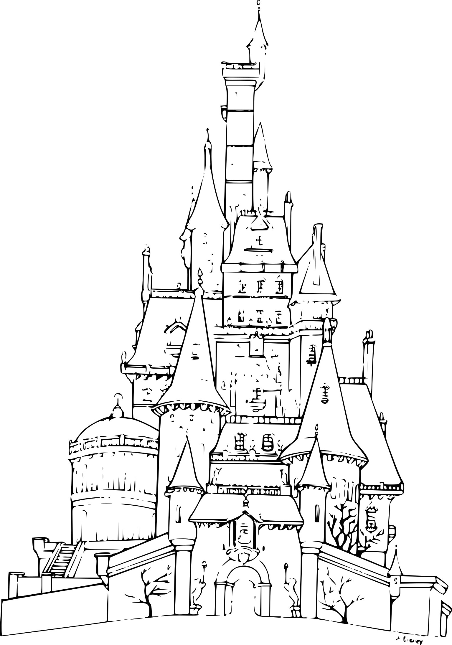 Coloriage Chateau De Disney 27 Disney Descendants Coloring Pages