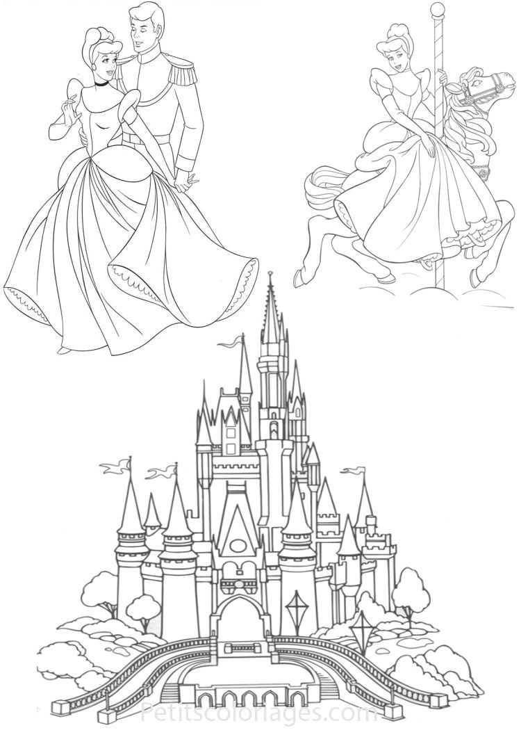 Coloriage Chateau De Disney Petits Coloriages Cendrillon Chateau Prince Manege Coloriage Chateau De Disney Petits Coloriages Cendrillon Chateau Prince Manege