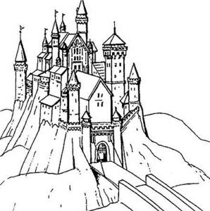 Coloriage Chateau De Princesse A Imprimer Belle Coloriage Princesse Et Chateau