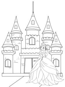 Coloriage Château De Princesse Coloriage à Imprimer Le Château De La Princesse
