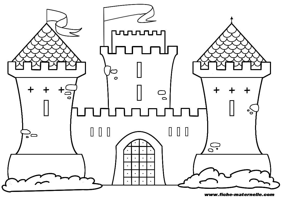 Coloriage Chateau fort En Ligne Dessin Chateau fort Et Chevalier
