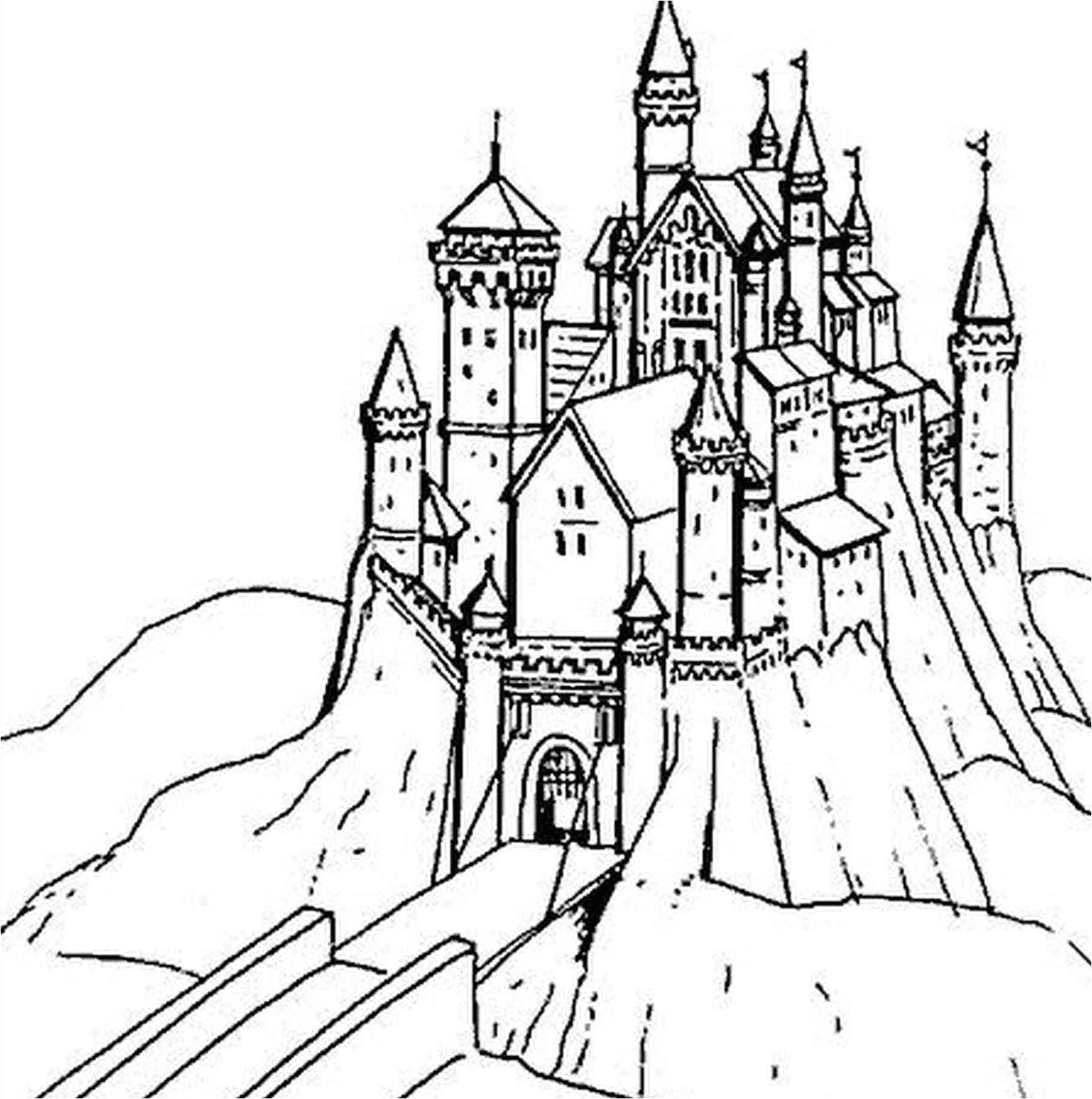 Coloriage Chateau fort En Ligne Image De Chateau fort A Imprimer Arouisse