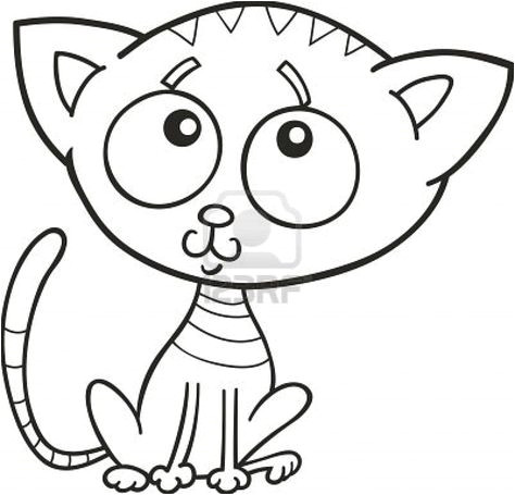 Coloriage Chaton Et Chiot Coloriage Chat Mignon Rigolo Sur Coloriage Chat Mignon