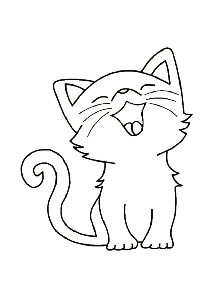 Coloriage Chats Et Chatons Sur Hugolescargot Com Dessin De Chat Facile Les Dessins Et Coloriage
