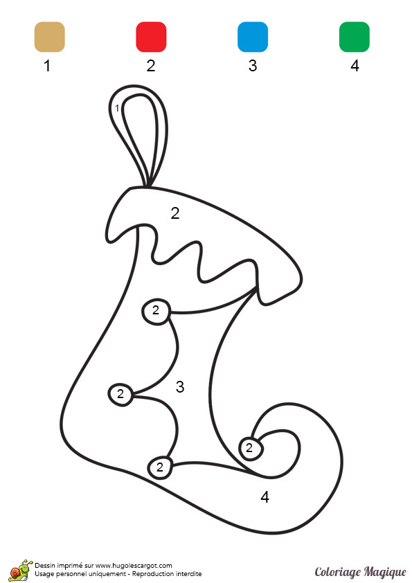 Coloriage Chaussette De Noel Coloriages Magiques Coccinelle Coloriage Magique Pour