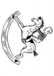 Coloriage Cheval à Bascule Coloriage Enfant Sur Un Cheval à Bascule Img