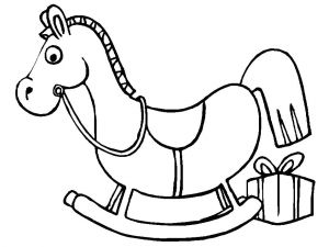 Coloriage Cheval à Bascule Coloriage Noël Cheval A Bascule