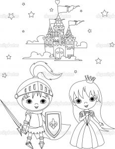 Coloriage Chevalier Et Dragon Coloriage Princesse Chevalier