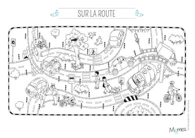 Coloriage Code De La Route Coloriage Sur La Route Momes
