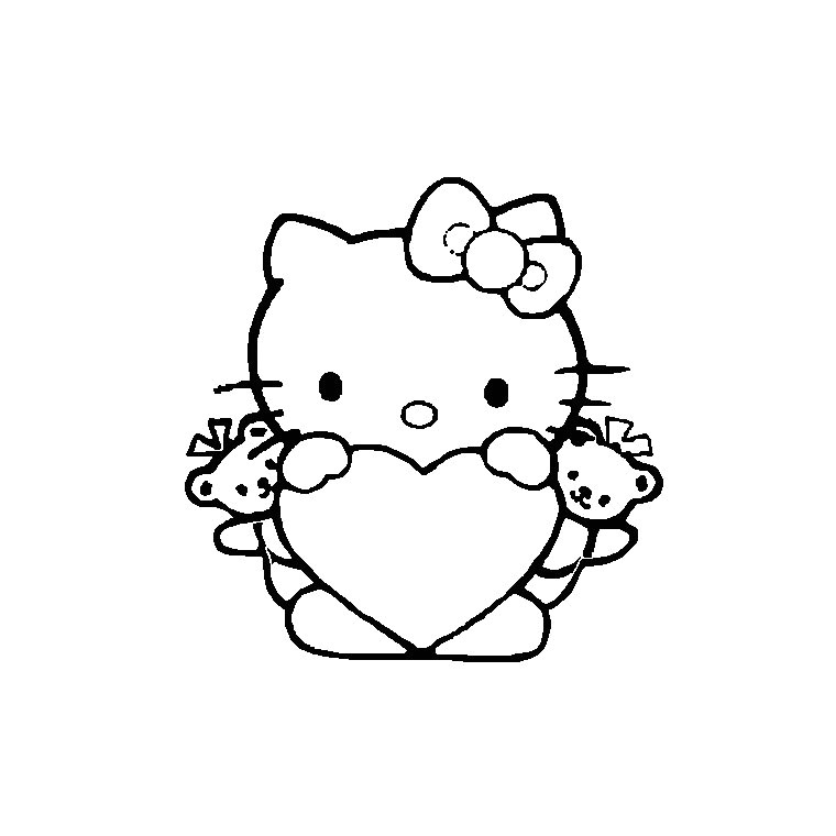 Coloriage Coeur Hello Kitty Coloriage Hello Kitty Gratuit A Colorier Az Coloriage