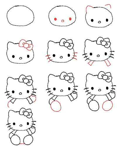 Coloriage Coeur Hello Kitty Draw Hello Kitty