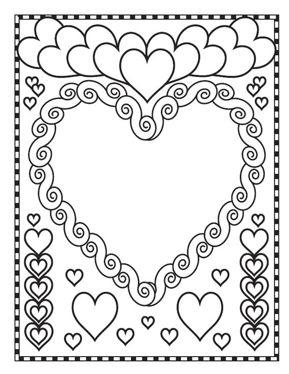 Coloriage Coeur St Valentin Dessin   Colorier D Un CÅur De La Saint Valentina Partir De