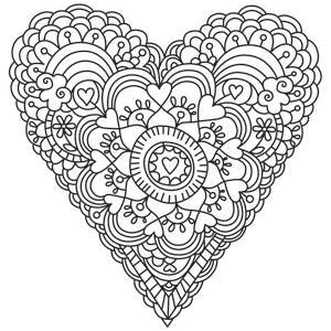 Coloriage Coeur St Valentin Printable â¡ Coloriages CÅur â¡