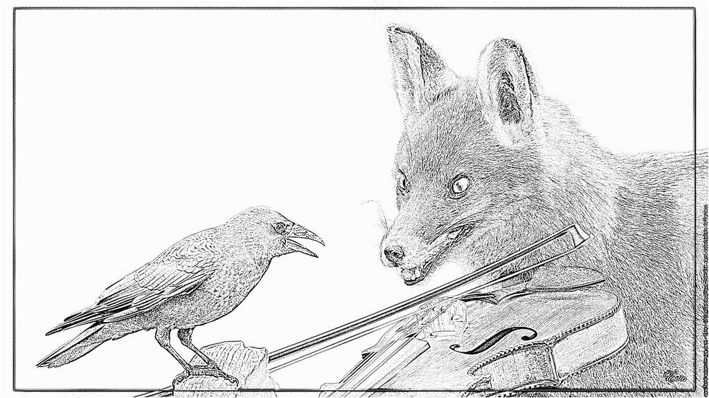 Coloriage Corbeau Renard Imprimer Dessin Le Corbeau Et Le Renard