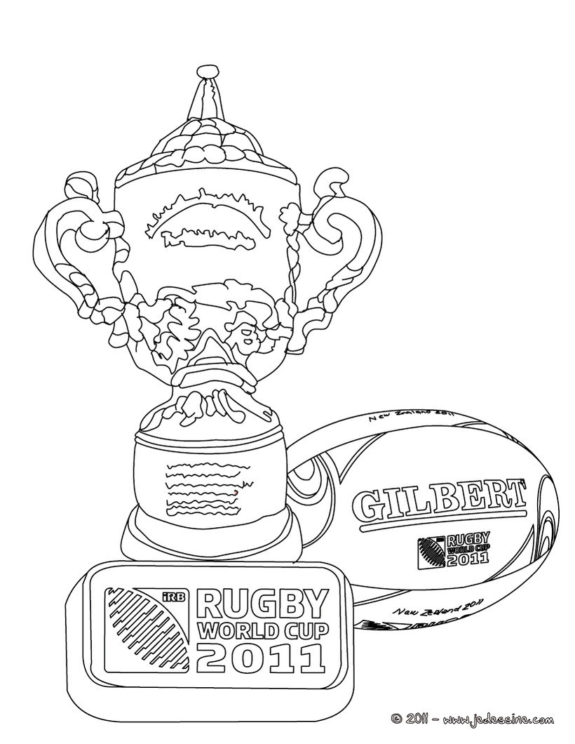 Coloriage Coupe Du Monde De Rugby Coloriages Coloriage De La Coupe Du Monde Et Des Trophées